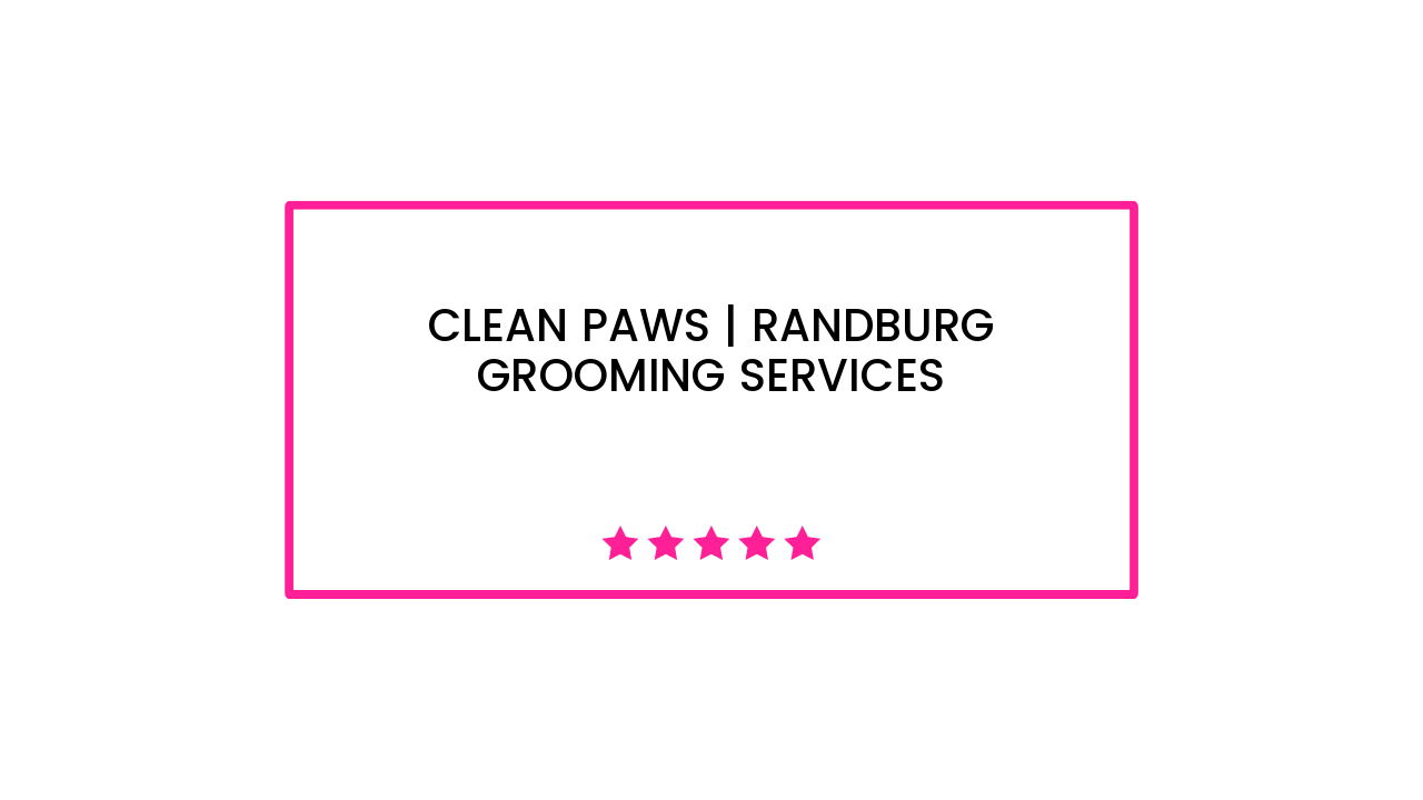 Clean Paws | Randburg Grooming Services