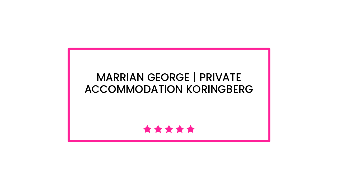 Marrian George | Private Accommodation Koringberg